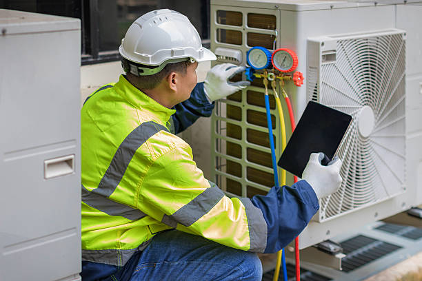 Professional Hvac technician working in Hanover, MI